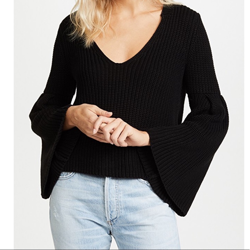 Free People sweater with long bell sleeves